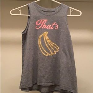 Retro Grey “That’s Bananas” tank top